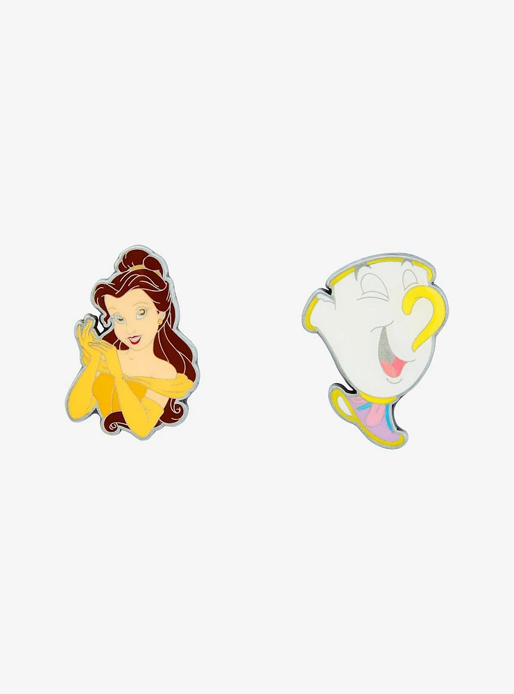 Loungefly Disney Beauty And The Beast Belle & Chip Enamel Pin Set