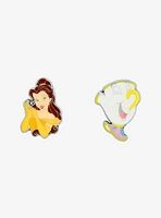 Loungefly Disney Beauty And The Beast Belle & Chip Enamel Pin Set