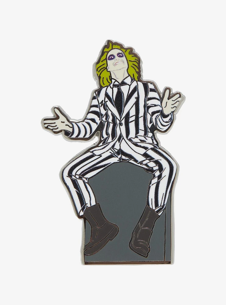 Beetlejuice Tombstone Enamel Pin