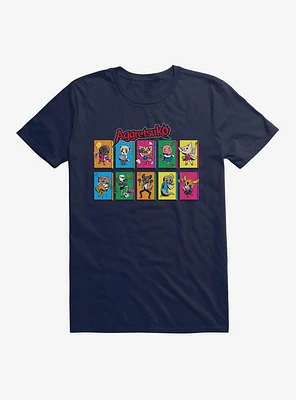 Aggretsuko Character Panels T-Shirt