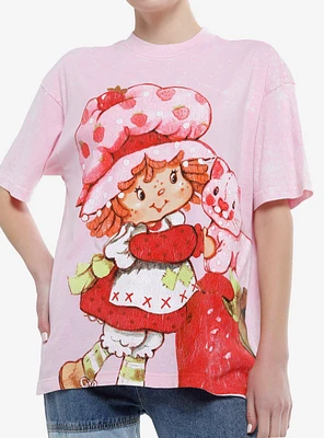 Strawberry Shortcake Vintage Jumbo Print Boyfriend Fit Girls T-Shirt