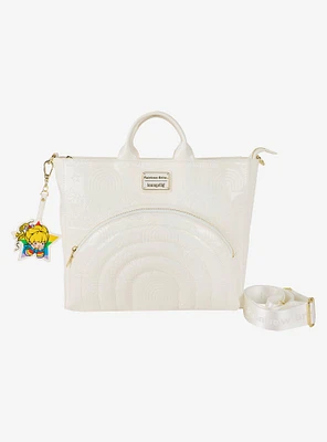 Loungefly Rainbow Brite White Rainbow Convertible Tote Bag with Charm