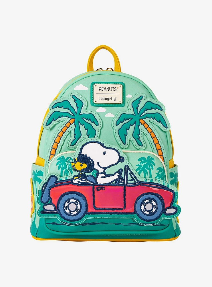 Loungefly Peanuts Snoopy & Woodstock Driving Mini Backpack