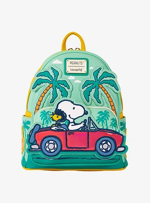 Loungefly Peanuts Snoopy & Woodstock Driving Mini Backpack
