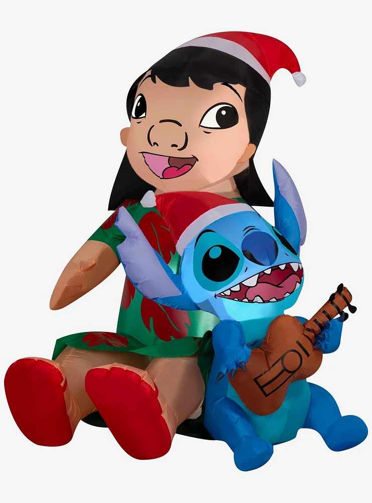 Disney Lilo & Stitch in Santa Hats Airblown