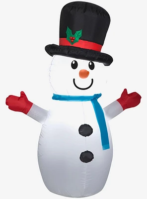 Little Snowman in Top Hat Airblown