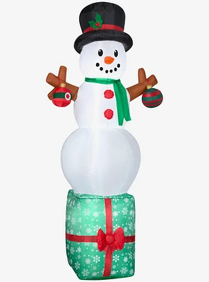 Snowman on Gift Box Airblown