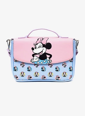 Disney Minnie Mouse Winking Pose Polka Dot Crossbody Bag