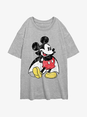 Disney Mickey Mouse Standing Vampire Girls Oversized T-Shirt