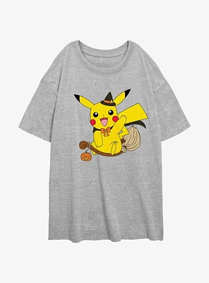 Pokemon Pikachu Witch Girls Oversized T-Shirt