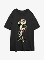 Disney100 Mickey Mouse Skeleton Costume Girls Oversized T-Shirt