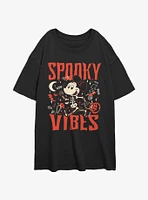 Disney Mickey Mouse Spooky Vibes Girls Oversized T-Shirt