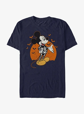 Disney Mickey Mouse Skeleton Moon T-Shirt