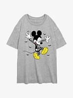 Disney Mickey Mouse Skeleton Skip Girls Oversized T-Shirt