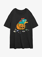 Disney Phineas and Ferb Fang Perry Girls Oversized T-Shirt