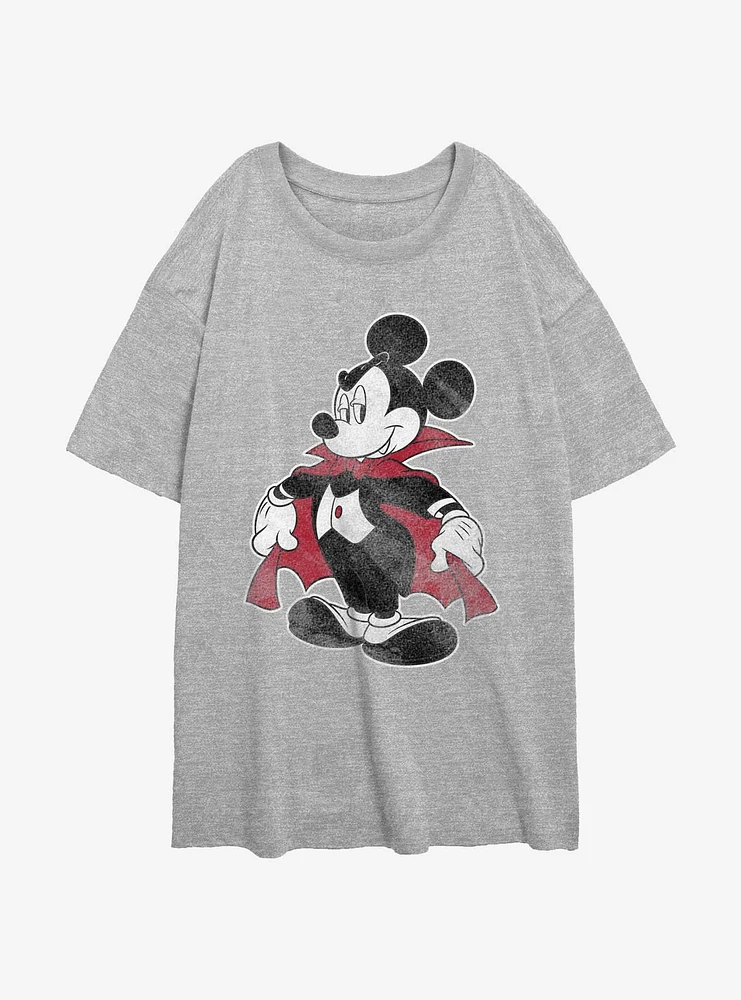 Disney Mickey Mouse Vampire Cape Girls Oversized T-Shirt