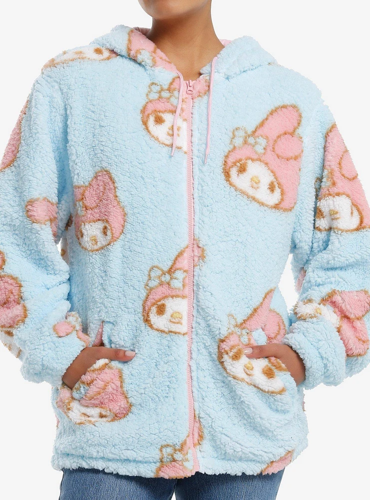 My Melody Blue Sherpa Girls Hoodie