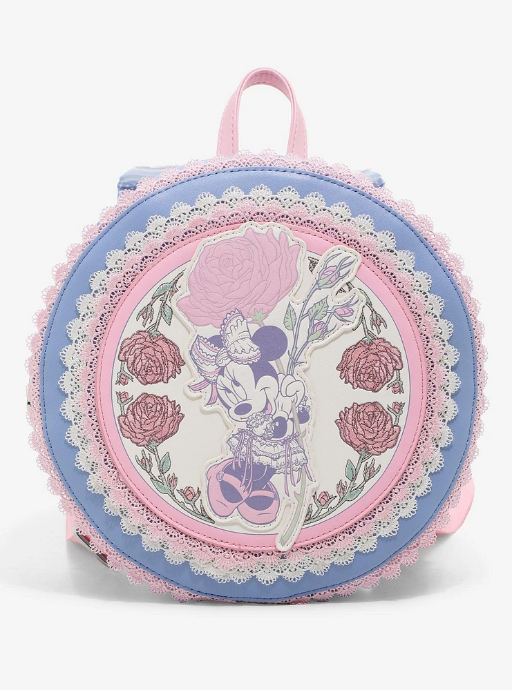 Loungefly Disney Minnie Mouse Floral Lace Mini Backpack