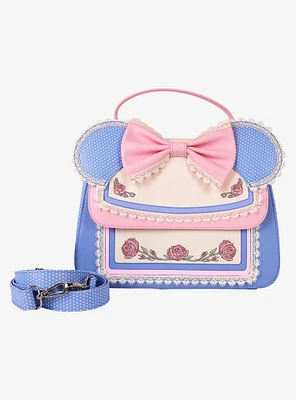 Loungefly Disney Minnie Mouse Floral and Lace Crossbody Bag