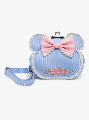 Loungefly Disney Minnie Mouse Floral Lace Ears Crossbody Bag