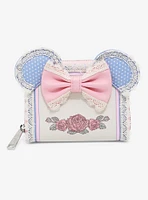 Loungefly Disney Minnie Mouse Floral Lace Ears Small Zip Wallet