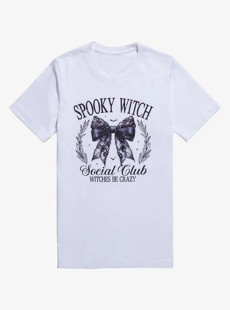 Spooky Witch Social Club Boyfriend Fit Girls T-Shirt