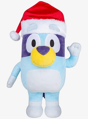 Bluey with Santa Hat Holiday Greeter