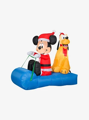 Disney Mickey Mouse and Pluto on Sled Airblown