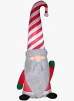 Santa Gnome Candy Cane Airblown