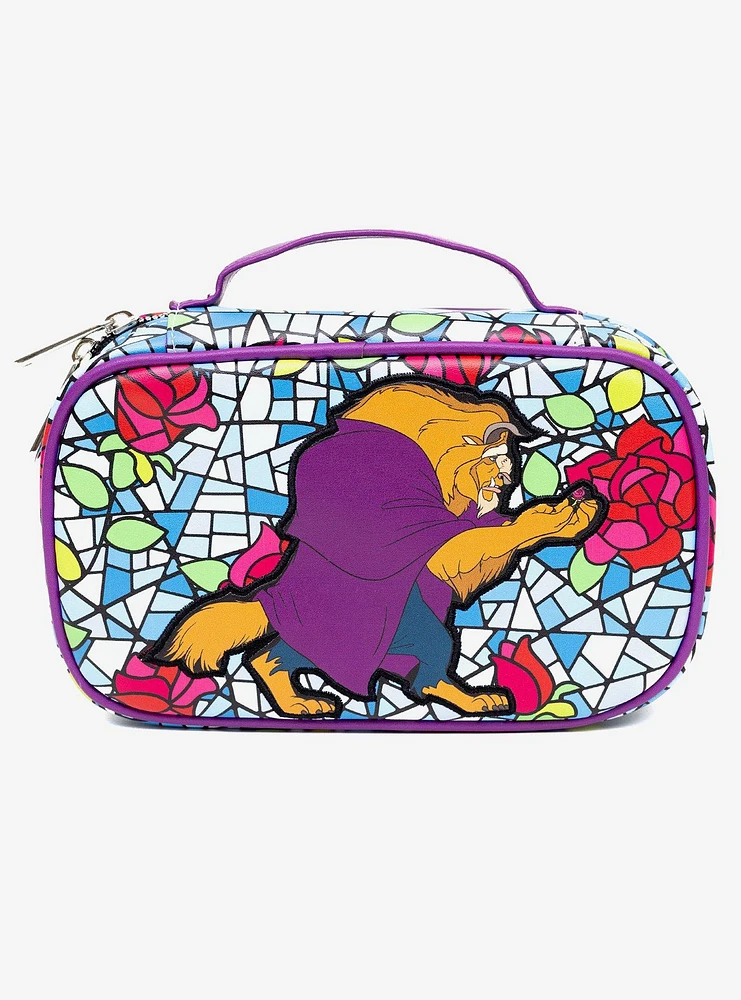 Disney Beauty and the Beast Beast Stained Glass Print Make-Up Bag