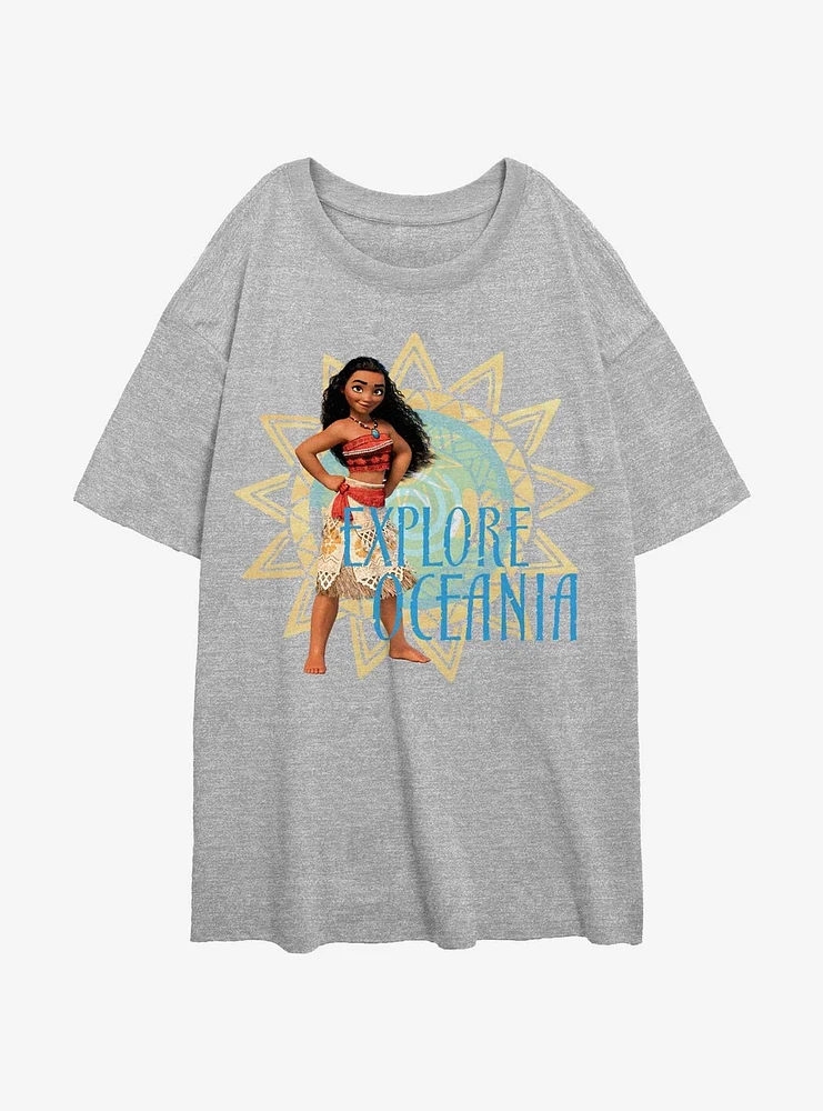 Disney Moana Oceania Girls Oversized T-Shirt