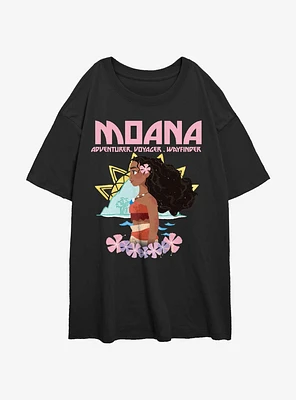 Disney Moana Voyager And Adventurer Girls Oversized T-Shirt