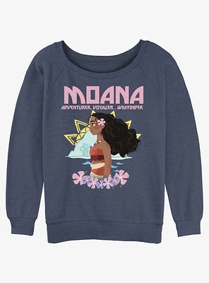 Disney Moana Voyager And Adventurer Girls Slouchy Sweatshirt