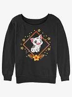 Disney Moana Pua Chinese New Year Girls Slouchy Sweatshirt