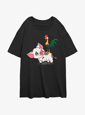 Disney Moana Hei Pua Girls Oversized T-Shirt