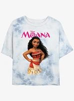 Disney Moana Cute Pose Girls Tie-Dye Crop T-Shirt