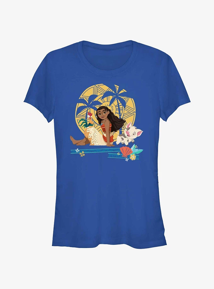 Disney Moana Sunset Friends Girls T-Shirt