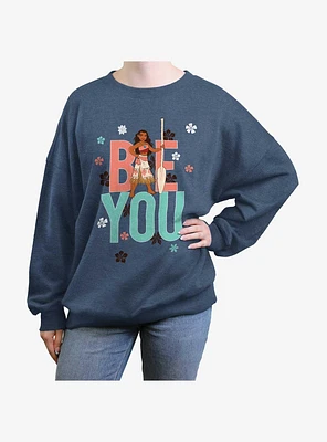 Disney Moana Be You Girls Oversized Sweatshirt