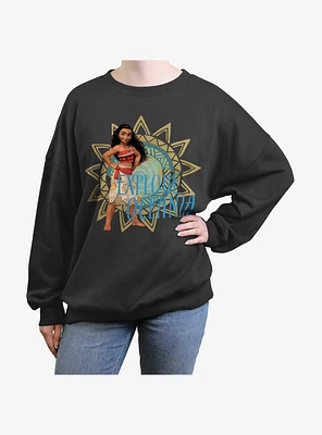 Disney Moana Oceania Girls Oversized Sweatshirt