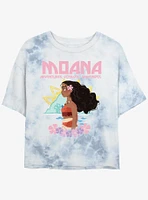 Disney Moana Voyager And Adventurer Girls Tie-Dye Crop T-Shirt