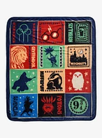 Harry Potter Icons Grid Fleece Throw - BoxLunch Exclusive