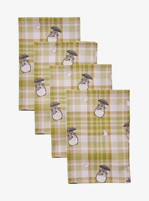 Studio Ghibli® My Neighbor Totoro Plaid Totoro Allover Print Cloth Napkin Set - BoxLunch Exclusive