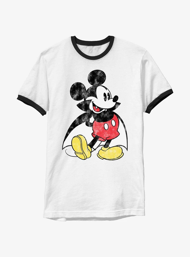 Disney Mickey Mouse Standing Vampire Ringer T-Shirt