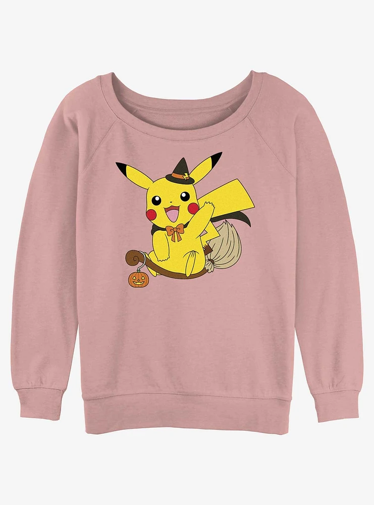 Pokemon Pikachu Witch Girls Slouchy Sweatshirt