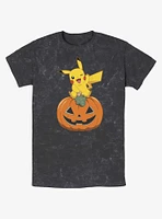 Pokemon Pikachu Pumpkin Mineral Wash T-Shirt