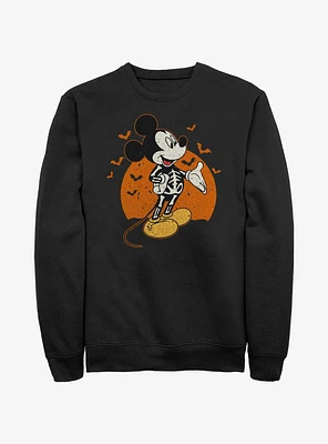 Disney Mickey Mouse Skeleton Moon Sweatshirt