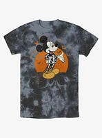 Disney Mickey Mouse Skeleton Moon Tie-Dye T-Shirt