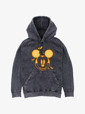 Disney Mickey Mouse Spooky Pumpkin Mineral Wash Hoodie