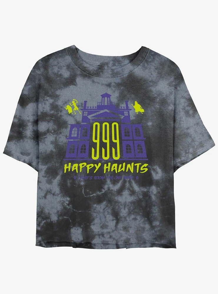 Disney The Haunted Mansion 999 Happy Haunts Girls Tie-Dye Crop T-Shirt