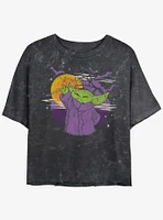 Star Wars The Mandalorian Bats Girls Mineral Wash Crop T-Shirt